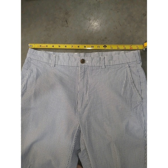 Brooks Brothers Clark Seersucker Pants Pinstripe BluWhite Preppy 36x34 Act 34x30 - Picture 6 of 10